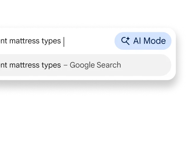 AI Mode shown next to the search bar on a webpage in Chrome