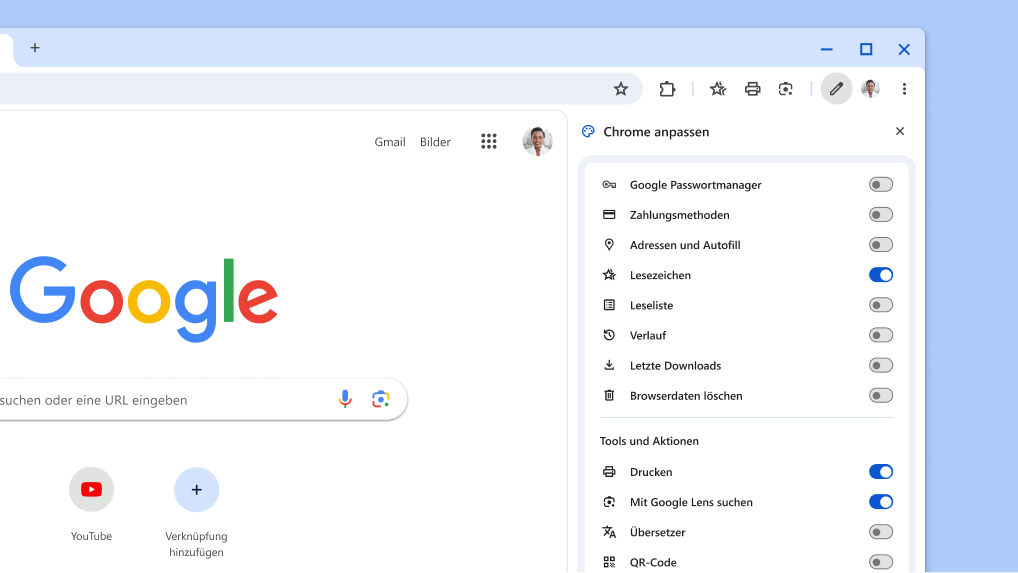 Eine neue Möglichkeit, deine Symbolleiste anzupassen