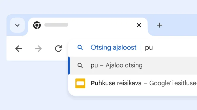 Otsing puhkuse järjehoidjates kuvab matkapuhkuse reisi lehe.