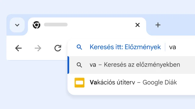 A vakációs könyvjelzők között végzett keresés megjelenít egy vakációs túrákat tartalmazó oldalt.