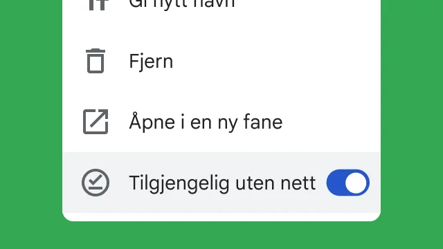 En bryter gjør det mulig for brukere å få tilgang til filene sine mens de jobber uten nett.