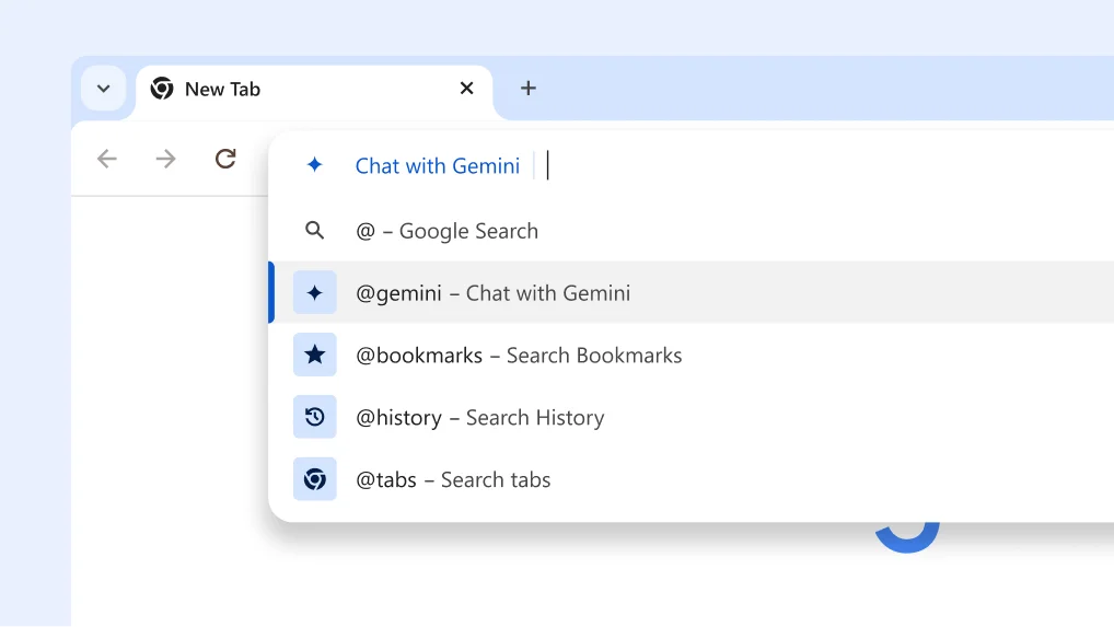 Chat with Gemini from the address bar